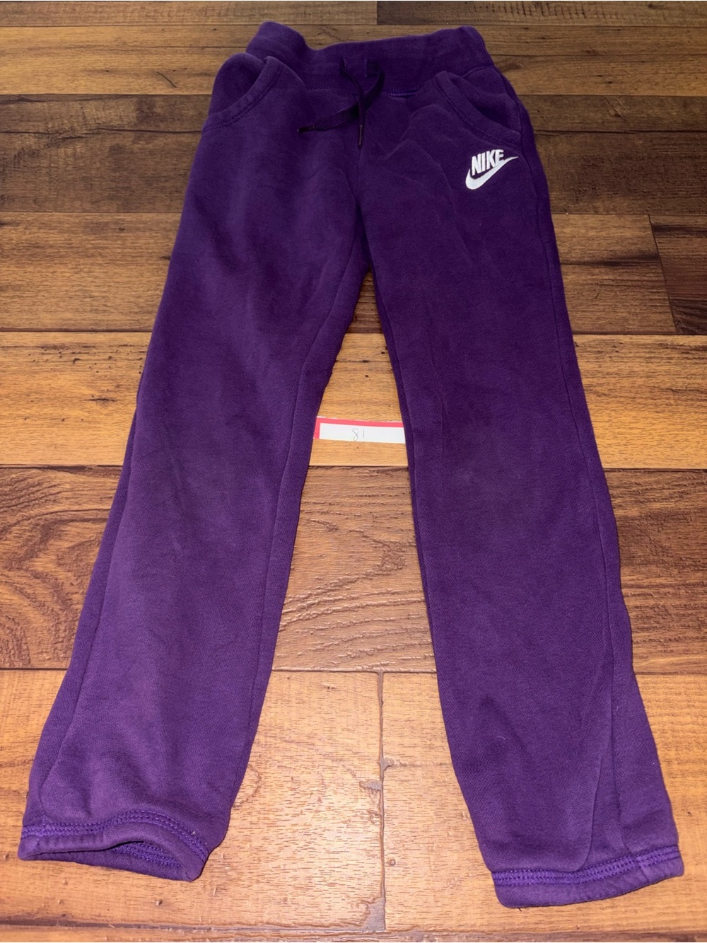 Nike girls purple fleece sweatpants size 6x/L